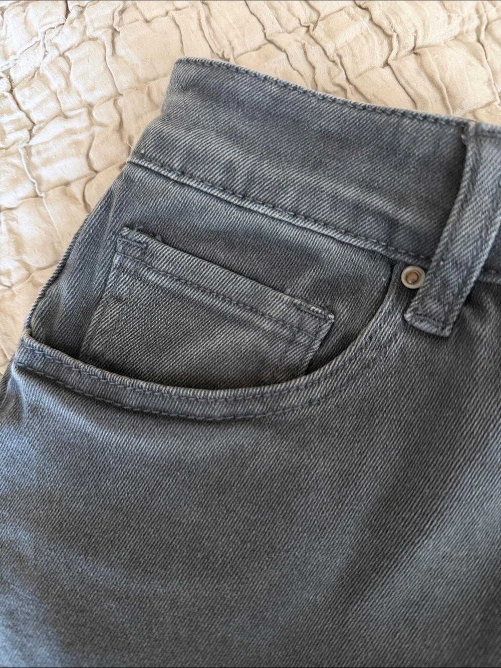 Zenana Outfitters Charcoal Denim A-Line Mini Skirt medium - Picture 6 of 14